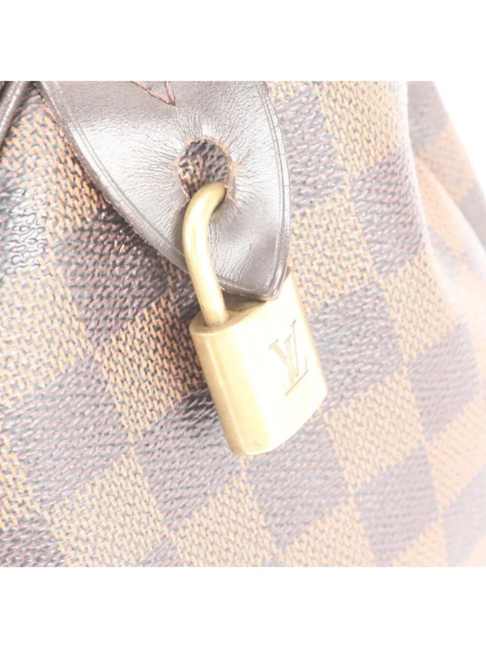 Louis Vuitton Damier Speedy 30 Leather Tote Bag Shoulder
